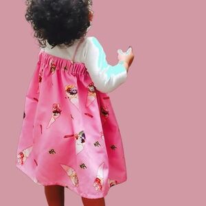 Pink Toddler Adjustable Elastic Dress